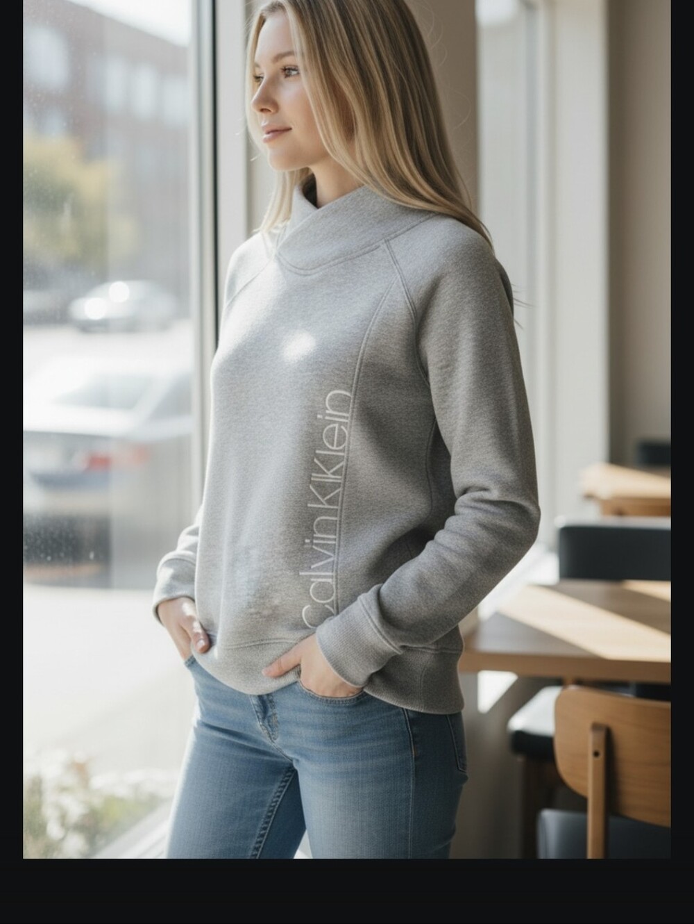 Calvin Klein Performance Sweatshirt With Reflective Lettering